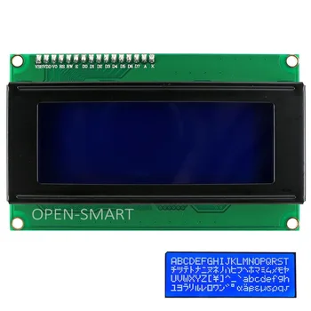 OPEN-SMART I2C/ IIC 2004 Модул Синьо LCD дисплей с Вграден Потенциометром Регулиране на Контраста за Arduino
