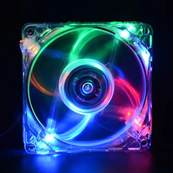 PC Корпус на Вентилатора на Компютъра Охлаждащ Вентилатор 8025 8 см, 80 мм с Led Подсветка Фен на Шасито 80*80*25