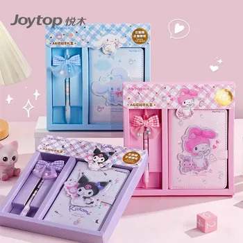 Sanrio Joytop Sweet Time Kuromi Melody A6 бележник с магнитна тока, сладки мультяшные канцеларски материали, модул за обучение подарък
