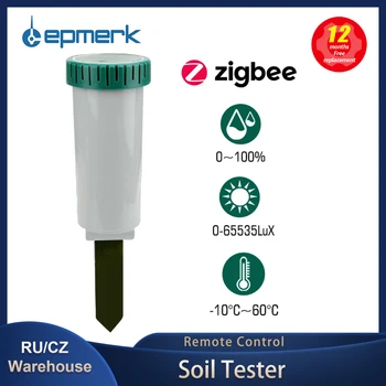 Sasha Smart WiFi Безжичен измерване на температурата и влажността на почвата, тестер почвата за градината, косене на трева, вода селскостопански цветове.
