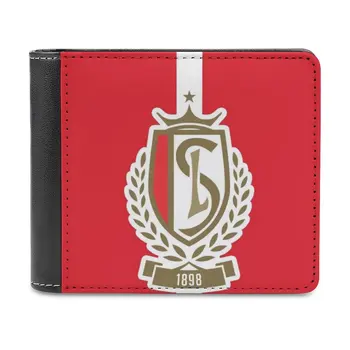 Standard De LiÃge-Мъжки портфейл от червена и бяла кожа Чантата си За пари Скоби Стандарт Лиеж Белгия Belgie Belgique Luik Rscl 0