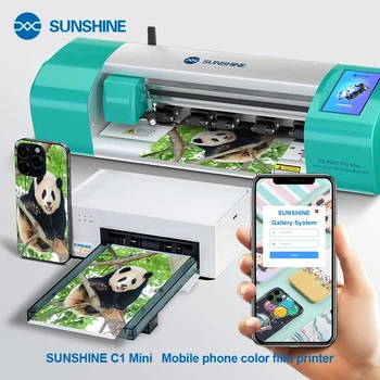 Sunshine C1 Mini 7,5-инчов цветен калъф за телефон HD с фолио, принтер за цветен печат на филма със собствените си ръце, директна връзка Wi-Fi