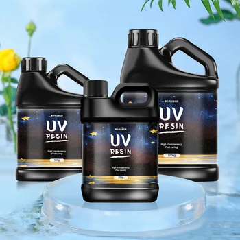 UV-лепило от смола 250/500/1000 г, отверждаемый ультрафиолетом, Отверждаемый слънчева светлина, Быстросохнущий Лепило от смола за бижута