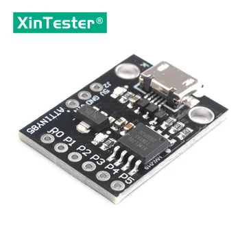 Xin Тестер Мини ATTINY85 Micro USB MCU Development Board Мини-образователна дъска Експериментална дъска