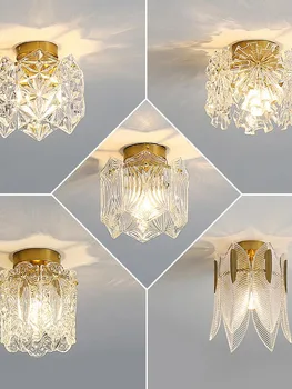led кухненски осветителни тела стъклена таванна лампа оставя лилаво на тавана лампа led осветление за дома, led таванна лампа