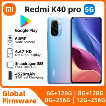 xiaomi redmi k40 pro Android 5G Отключена 6,67 инча 12 GB оперативна памет от 256 GB ROM Всички цветове в Добро състояние, Оригинални употребявани телефон