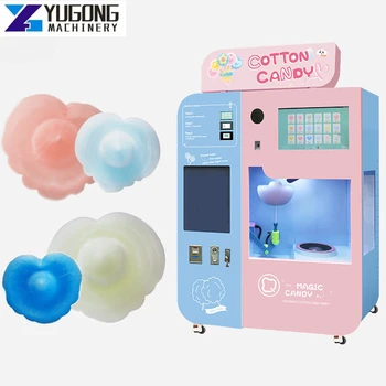 Автомат за продажба на сладка вълна Хелоуин бяла ружа Търговска Полноавтоматический автомат за продажба на сладък захарен памук Машина за продажба на сладка памук