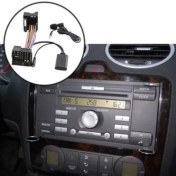 Автомобилен Bluetooth 5.0 Кабел Aux Микрофон, Адаптер за свободни ръце за мобилен телефон за безплатни разговори на 6000 cd дискове Ford Mondeo Focus, Fiesta