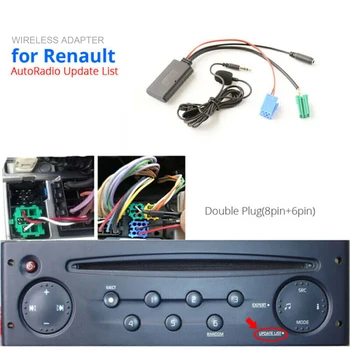 Автомобилен Bluetooth съвместим кабел 5.0 Aux, микрофон, адаптер за свободни ръце за мобилен телефон, адаптер за безплатни разговори за Renault Megane Espace, Kangoo