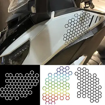 Автомобилна стикер във формата на пчелни клетки, Отразяващи Многоцветни Самозалепващи етикети, фолио за оцветяването на фаровете, Аксесоар за оформяне на екстериора, Амбалажна филм