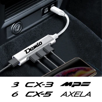 Автомобилно USB Зарядно Устройство захранващ Кабел За Mazda 3 6 2 CX5 CX9 CX3 CX30 MPS Demio Axela Atenza MX5 BT50 Biante MS Premacy CX8 Аксесоари