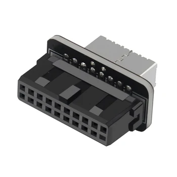 Адаптери USB-колектор на дънната Платка USB3.0 19P/20P до TYPE-E 90-Градусов адаптер Преден порт шасито на Type C Настолна карта за разширяване на