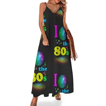 Аз обичам рокля без ръкави на 80-те години на осемдесетте Выпускное рокля Женски летен костюм рокля за жените 2023