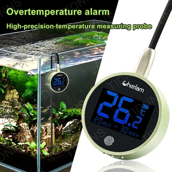 Аквариумный термометър с высокоточным цифров LCD дисплей, електронен измерител на температурата в аквариума, измерване на температура, риби, костенурки, аквариум