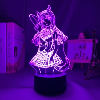 Аниме Nekopara Кленов led нощна светлина за декорация на дома, подарък за децата на рожден Ден, лека нощ за стая Mange Waifu, настолна 3D лампа Nekopara