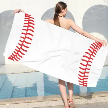 Атрактивна плажна кърпа, приятен на допир, складное, украшающее плажна кърпа от микрофибър с бейсбольным принтом