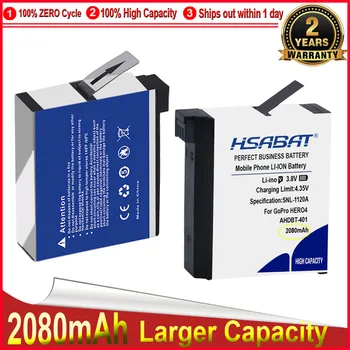 Батерия HSABAT 0 Cycle 2080mAh за Go Pro AHDBT-401 AHDBT401 Литиево-йонна Батерия за Цифров фотоапарат За GoPro 4 HD Hero 4 Hero4 Accumulat
