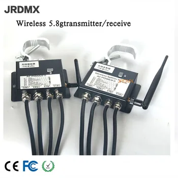 Безжичен контролер DMX512 Приемник Предавател на 5.8 G ISM Dif дистанционна комуникация 500 м за осветяване на сцена DJ Par дискобара