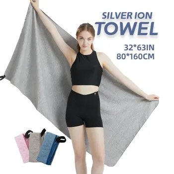 Быстросохнущее кърпа за фитнес от микрофибър, абсорбирующее влакна без йони на сребро, без мирис, быстросохнущее тренировъчно облекло за защита от изпотяване на тялото, кърпи за тренировки