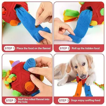 Версия понюшки за кучета, кръгла конструкция с въже, за кучета, улучшающая умения за търсене на храна, с помощта на понюшки за зъби