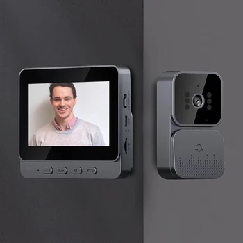 Видео домофон видео домофон Безжичен Звънец 1080P IR за Нощно Виждане Визуален Звънец 2.4 G 4.3-инчов IPS Екран за Домашна Сигурност
