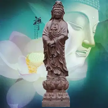 Виетнам естествена агилавуд дърворезба Гуаньинь украса от едно дърво статуя на Буда дърворезба домашно поклонение Бодхисаттве занаяти