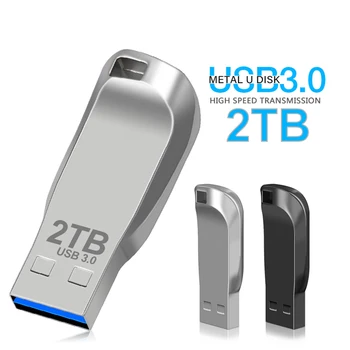 Високоскоростен USB 3.0 2 TB Метален Флаш-Диск 1 TB Черно Cle Usb Флаш Памети 512 GB Пръчка Портативни SSD Usb Устройство Безплатна Доставка