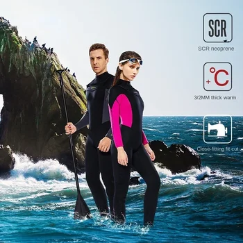 Водолазен костюм от неопрен с дебелина 3 мм, мъжки костюми за гмуркане, женски, екипировка за сърф, водолазный костюм на цялата гърдите с хоризонтални цип
