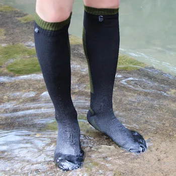 Водоустойчив чорапи за активен отдих, водоустойчив чорапи с дълги тръби, за разходки, колоездене, къмпинг, запазването на топлина и изсушаване на краката.