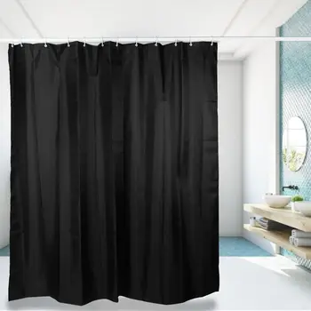 Водоустойчива душ завеса за баня, битови тъкани, завеса за душ, душ завеса за баня, с куки, черни завеси за баня