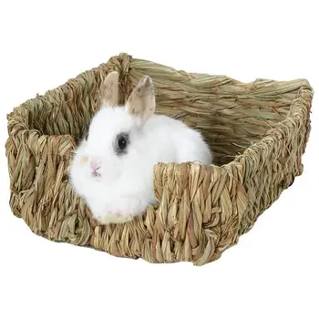 ГОРЕЩИ ПРОДАЖБА!!! Ракита трева Малък домашен любимец заек, Хамстер Морско свинче клетка гнездо къща дъвчене играчка за легло