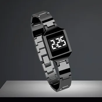 Гладка луксозни мъжки часовник от сплав с цифрова led спортен wsop гривна, часовник, подарък-часовник за мъже erkek кол saati reloj digital