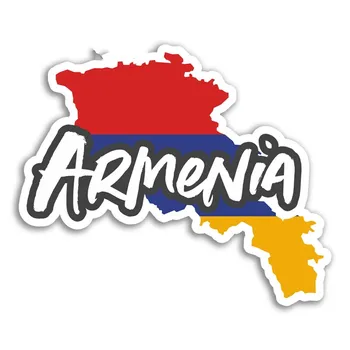 Гореща продажба Карта на Армения Vinyl Стикер На Колата Флаг Пътнически Багаж, Водоустойчив Стикер върху Бронята на Колата Водоустойчив KK13*13 см
