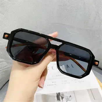 Градинска облекло в стил Ретро UV 400 Леопардовые Мъжки слънчеви очила с двойно мост Дамски слънчеви очила слънчеви очила