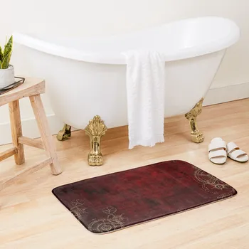 Гръндж подложка за баня в стила steampunk и шарките, на килима в хола, аксесоари за баня, с подложка за тоалетна