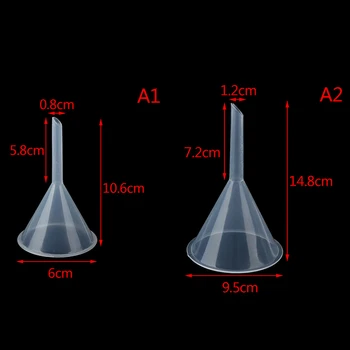 Диаметър на вратата 60 мм 90 мм Лабораторен прозрачен филтър Пластмасова Фуния за пълнене на парфюмерийната течност Етерично масло Празен флакон Опаковъчен инструмент
