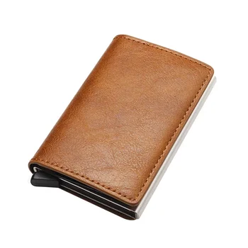 Елегантен минималистичен чантата си, държач за кредитни карти, мъжки портмонета, калъф за банкови карти, малък кожен тънък мини чантата Magic Mini 0