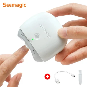 Електрическа машина за рязане на ноктите Seemagic с аксесоари за осветление Автоматична машина за Опесъчаване за нокти за деца, възрастни хора Портативни Мини-инструменти за маникюр