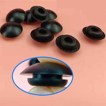 Електродъгово силиконова гума оборудване запечатване все още мъниче С защелкивающимися дупки, Заглушающие челни мъничета, Черно-бели части за тръби с диаметър 9,5 мм, оборудване запечатване корк