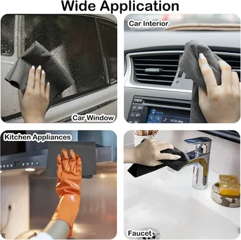 Ефективно кърпа за почистване на огледала в дома, 6 бр. за изсушаване на колата, вълшебни стъклени утолщающие салфетки, чиста кърпа, парцал за миене на прозорци