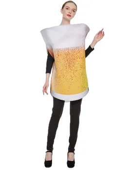 Женски Нов костюм за представяне чаши Бира на Хелоуин 2023 Cosplay Костюм за парти Забавен едно парче костюм