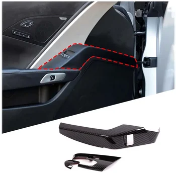 За 2014-2019 Chevrolet Corvette C7 ABS въглеродни влакна автомобилен стайлинг стикер на рамката на превключвател за повдигане на стъкло на превозното средство и аксесоари за интериора на колата