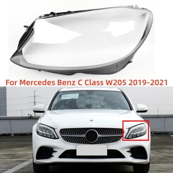 За Mercedes Benz C Class W205 2019 2020 2021 C180 C200 C260L C280 C300 автоаксесоари Прозрачен Капак на Предната Лампа От PC Материал