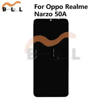 За Oppo Realme Narzo 50A LCD дисплей С Сензорен Екран, Стъклен Тъчпад, Дигитайзер В Събирането За Подмяна на LCD дисплея Narzo50A RMX3430
