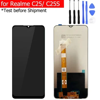 За Realme C25/C25S LCD Сензорен дисплей Стъкло Дигитайзер В Събирането на Подмяна на Резервни Части, LCD екран RMX3193 RMX3191