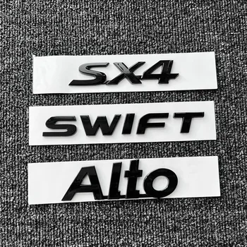 За Swift, SX4 Alto черна карбоновая емблема Надпис на задния багажника Икона Стикер Лого Символ