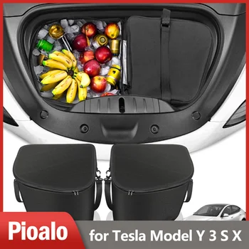 За Tesla Model Y 3 Органайзер-хладилник Frunk, самозалепваща чанта-хладилник, организаторите за съхранение в челните багажника, чанти за съхранение на храни, водоустойчив