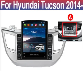 За Tesla Style 2Din Android 12 Автомагнитола За Hyundai TUCSON 2015-2035 Мултимедиен Плейър GPS Стерео Carplay DSP RDS Камера