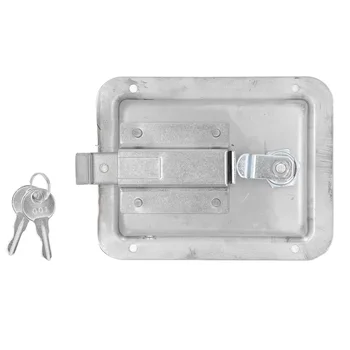 Заключване за кутия с инструменти с 2 ключове, Т-образни капаче от неръждаема стомана, вграден в замъка за панел, шкаф, чекмедже за съхранение на АВТОБУСА TYFC02 0