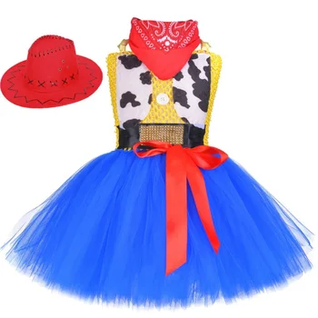 Играчка костюм Уди с ковбойской шапка, рокля пакетче принцеси за момичета, рокли за cosplay на рождения ден, детски костюми за Хелоуин, съоръжения